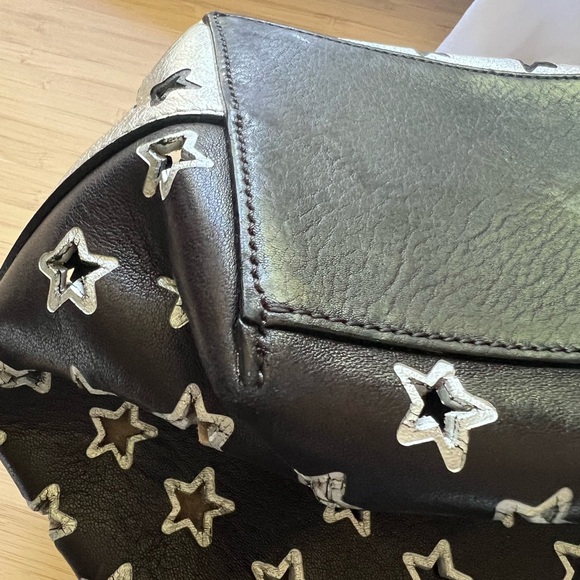 ** JIMMY CHOO Pimlico Star Punching Shoulder Open Tote Bag ** - Picture 15 of 16